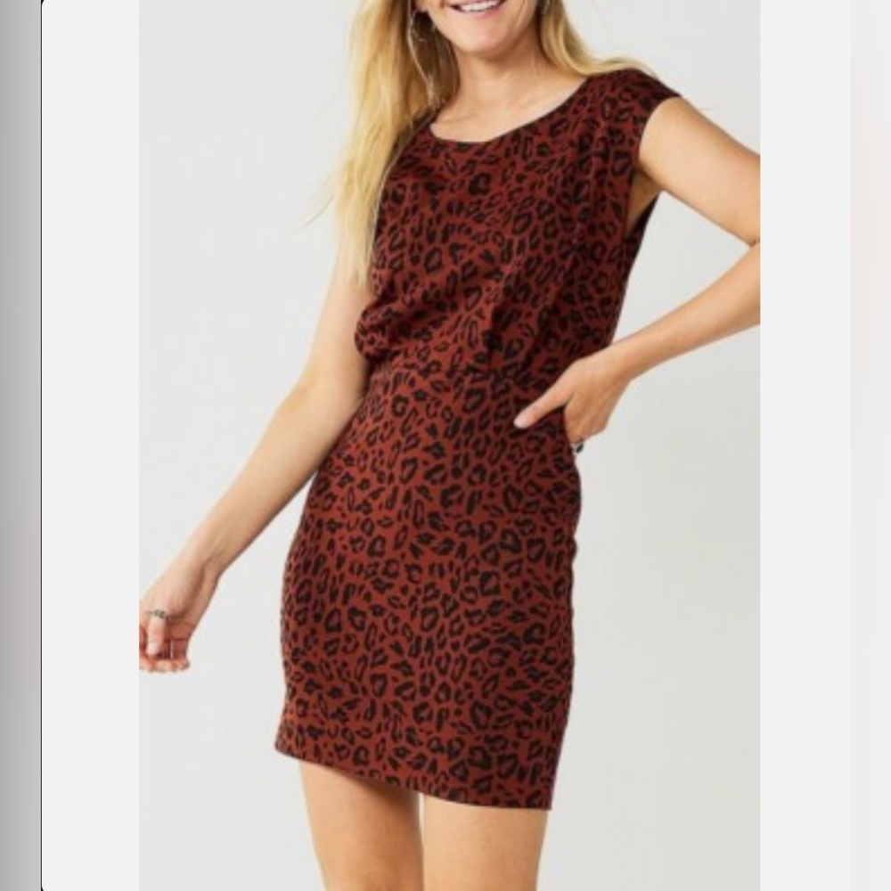 Nine West Leopard Print Cap Sleeve Dress – Size Small, NWT
